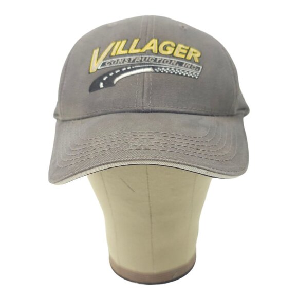 Villager Construction Strapback Cap Hat Trucker Baseball Embroidered Road Work - Picture 13 of 14